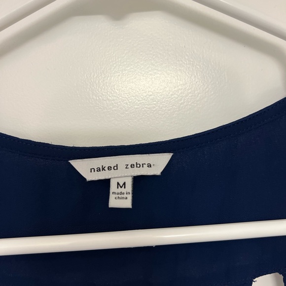 Naked Zebra Button Down Tank Top - size M - Picture 3 of 5